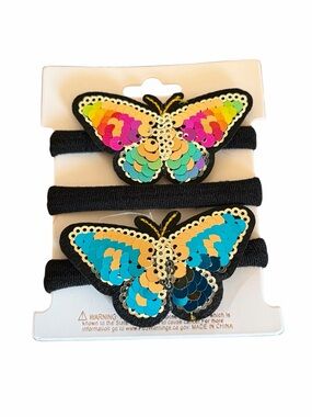Sequin Butterfly Hair Ties